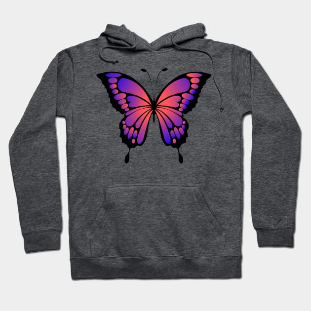 Often butterfly-orange purple Hoodie by Kristalclick 